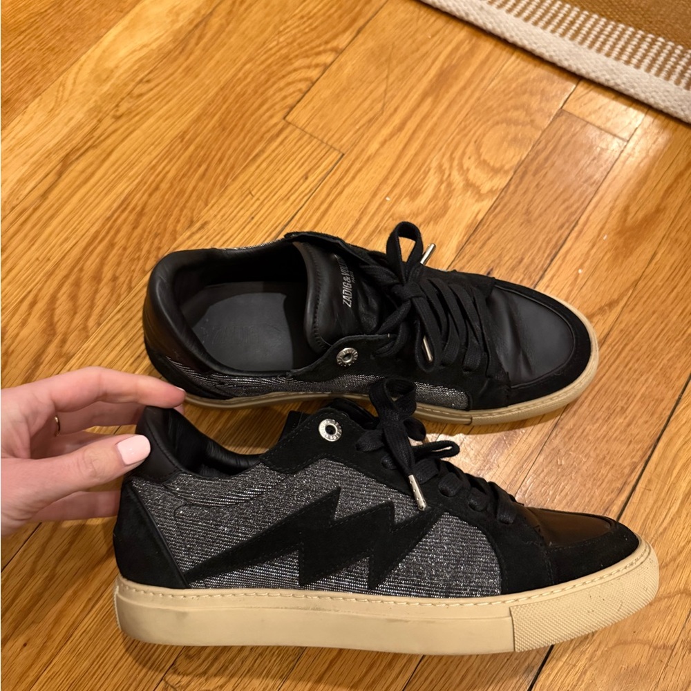 Zadig & Voltaire Black and Gray Sneakers